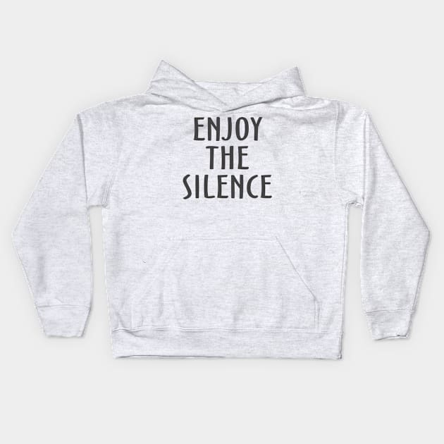 Enjoy The Silence Kids Hoodie by Mas Design